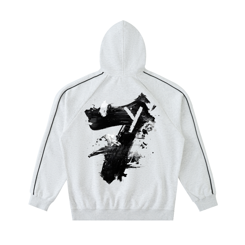 Yahweh Contrast Piping Raglan Hoodie