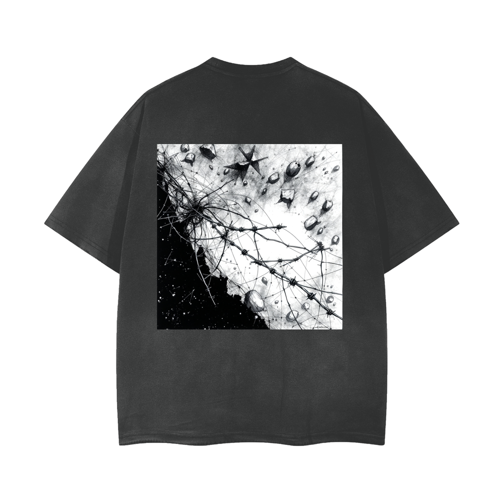 Vintage Wash Frayed T-Shirt - 260 GSM