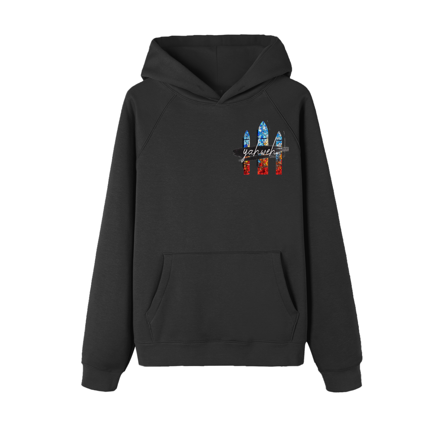 stained glass Yahweh hoodie