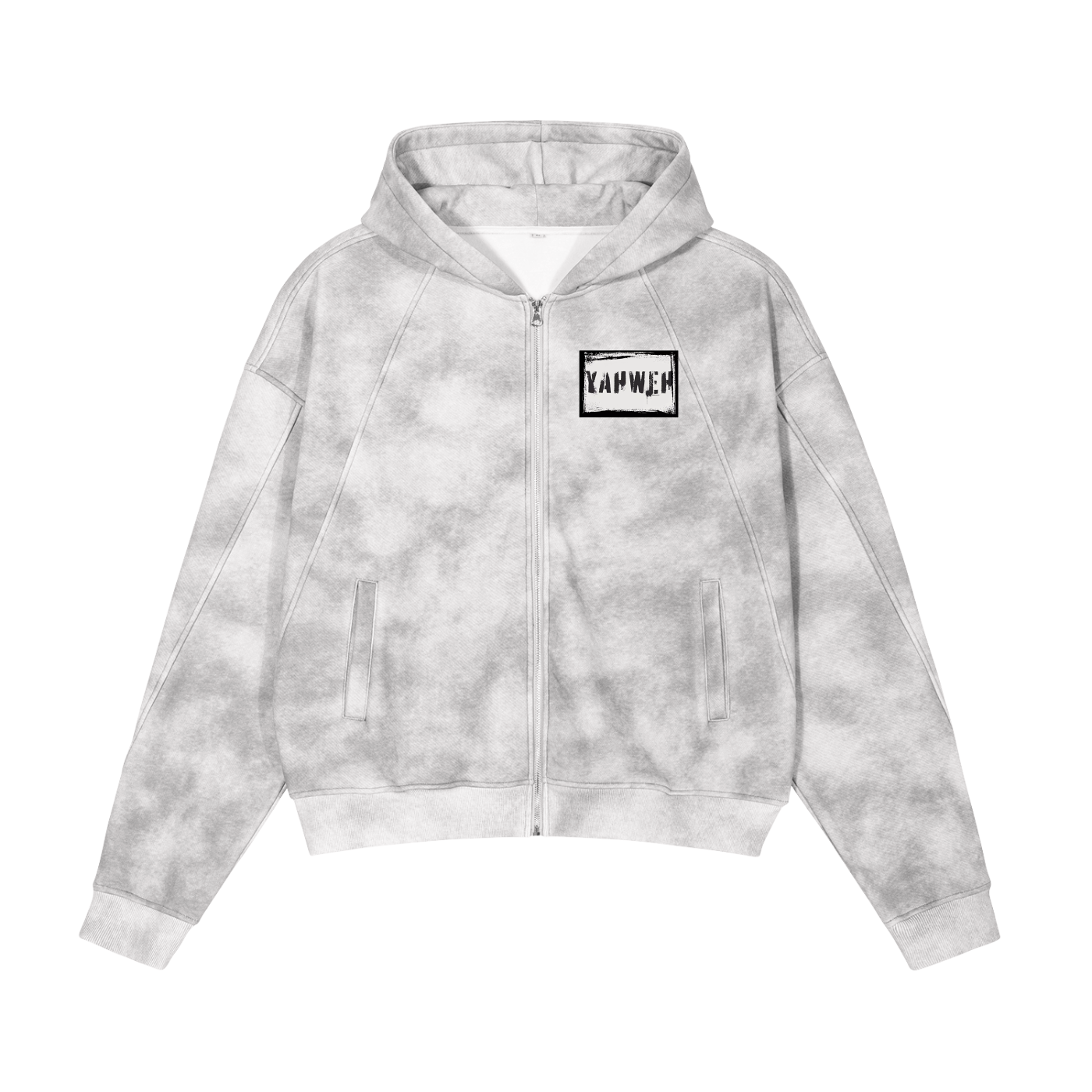 Dirty Washed Zip-Up Fleece Hoodie