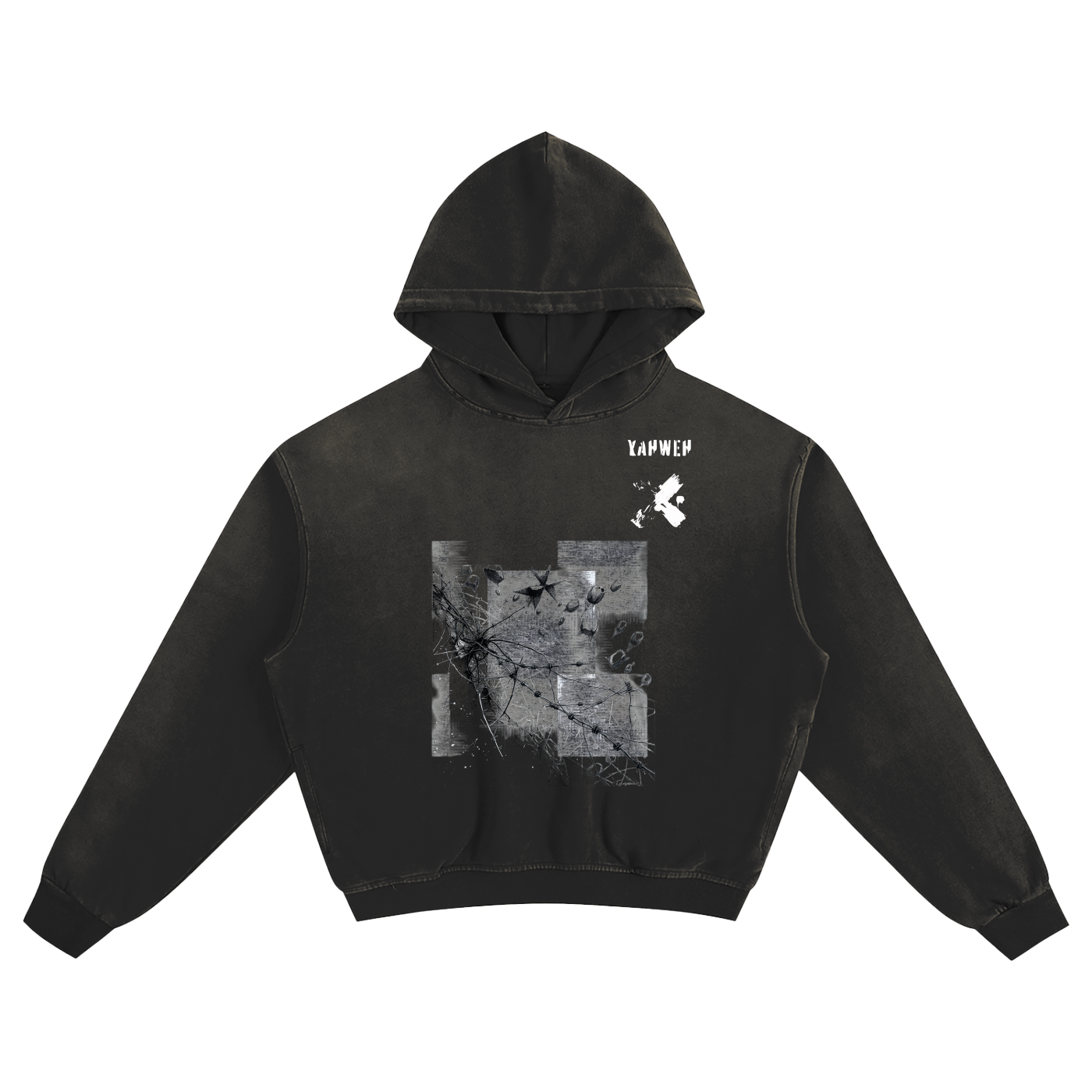 Sunfade Boxy Hoodie Yahweh hooded sweatshirt