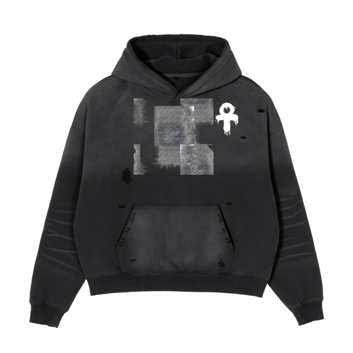 Frayed Sunfade Boxy Hoodie Yahweh Fashion Brand Designer Hoodie - Premium Comfort, Iconic Yahweh Logo, Stylish Yahweh Hoodie